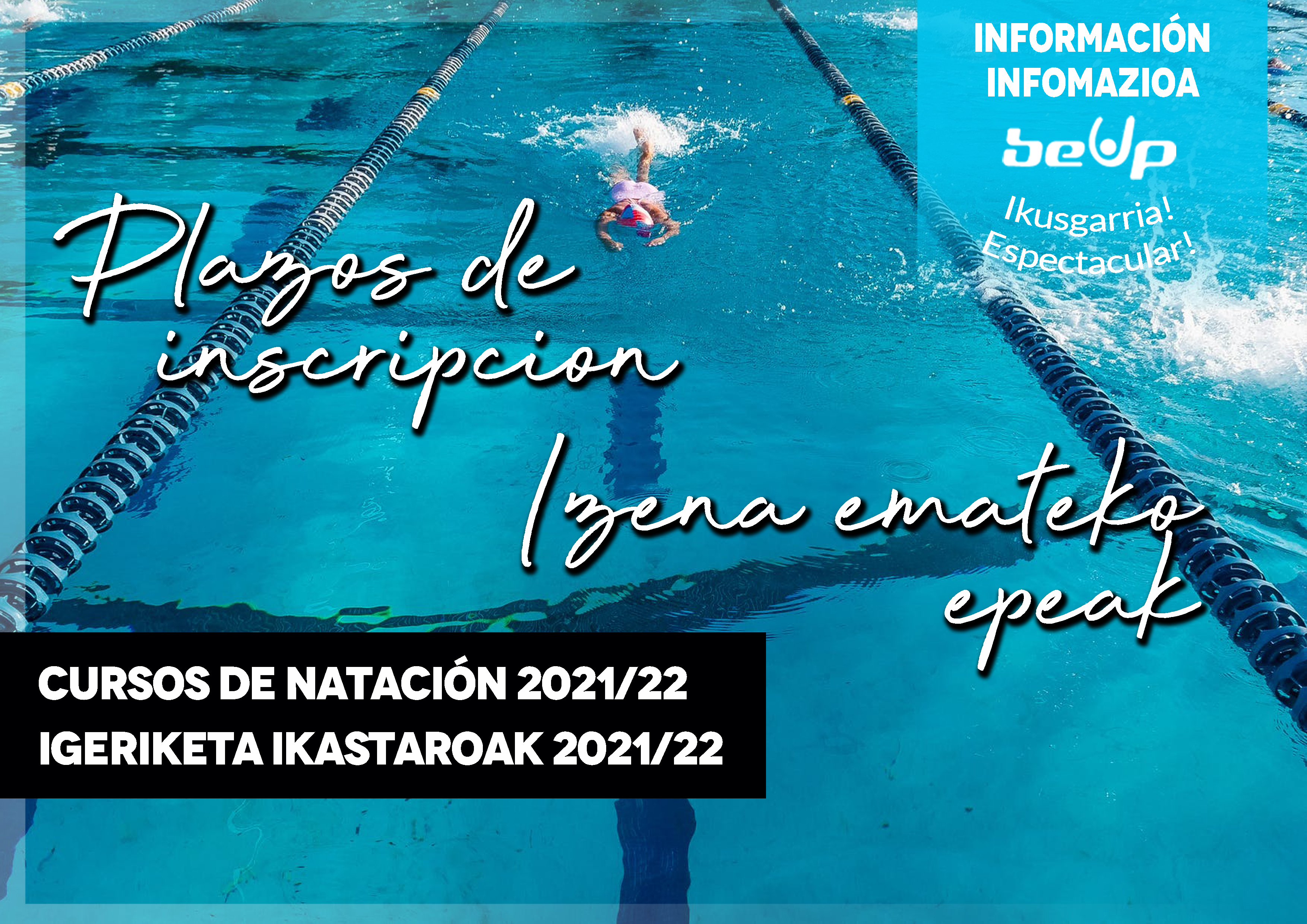 Plazos de inscripción natación